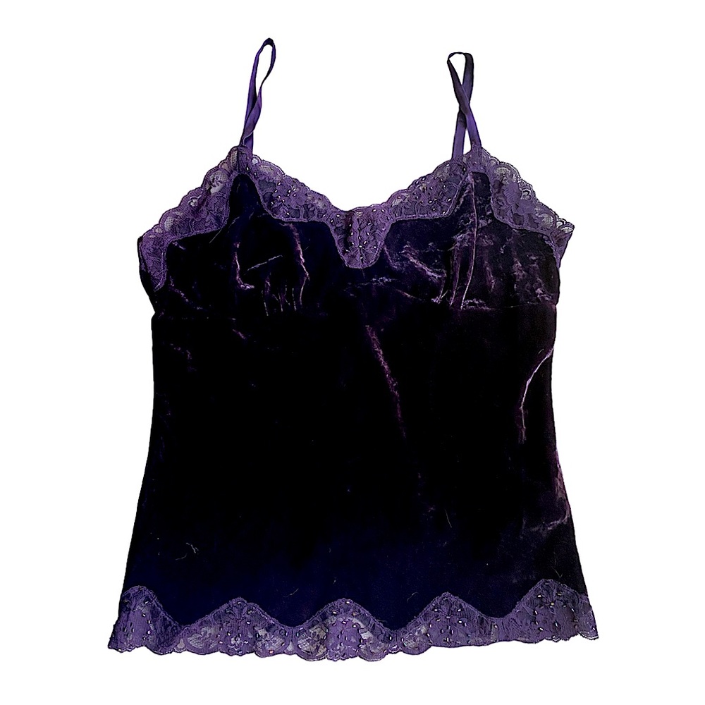 Vintage Lace Velvet Tank Top